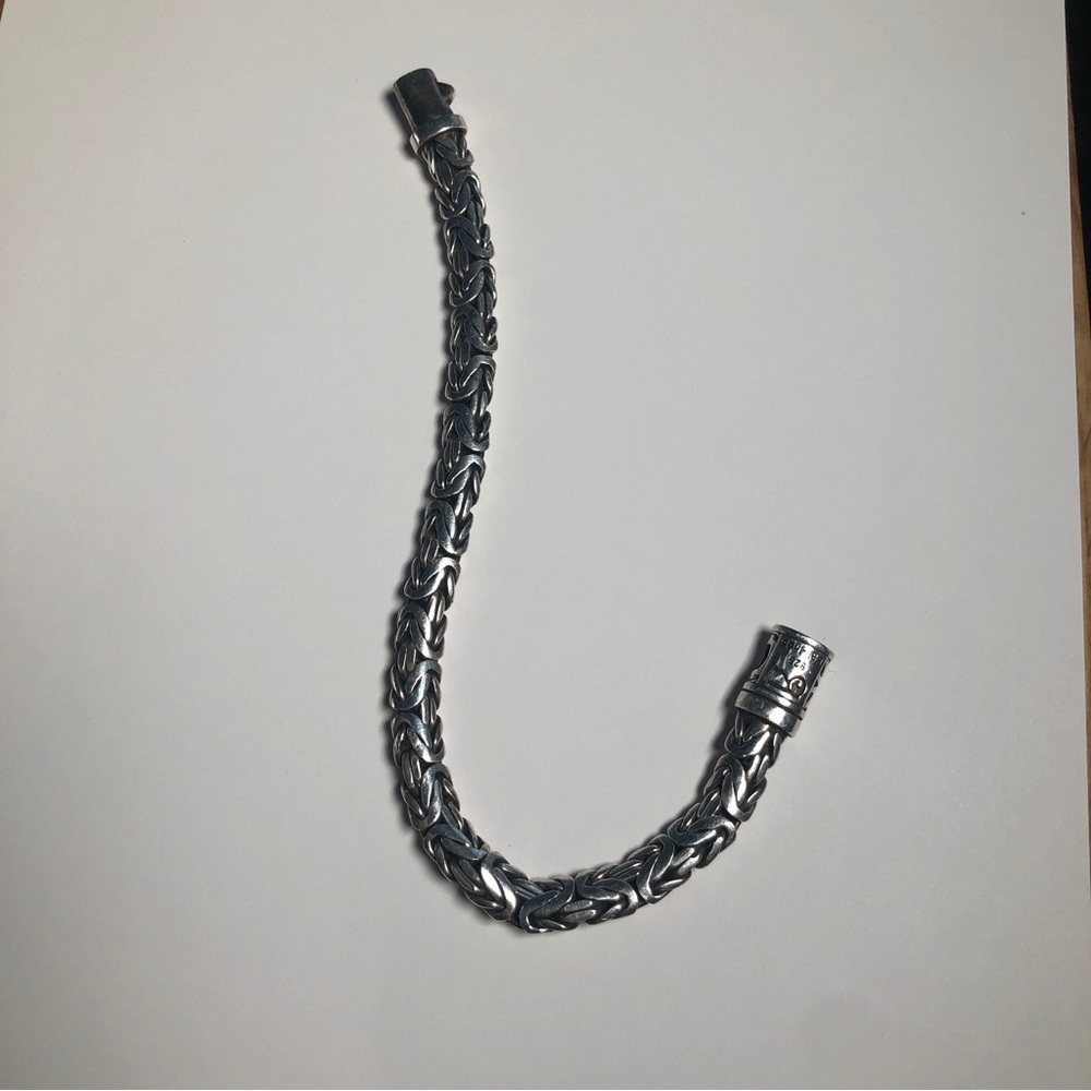 925 Sterling Silver Bali Indo Chain Bracelet